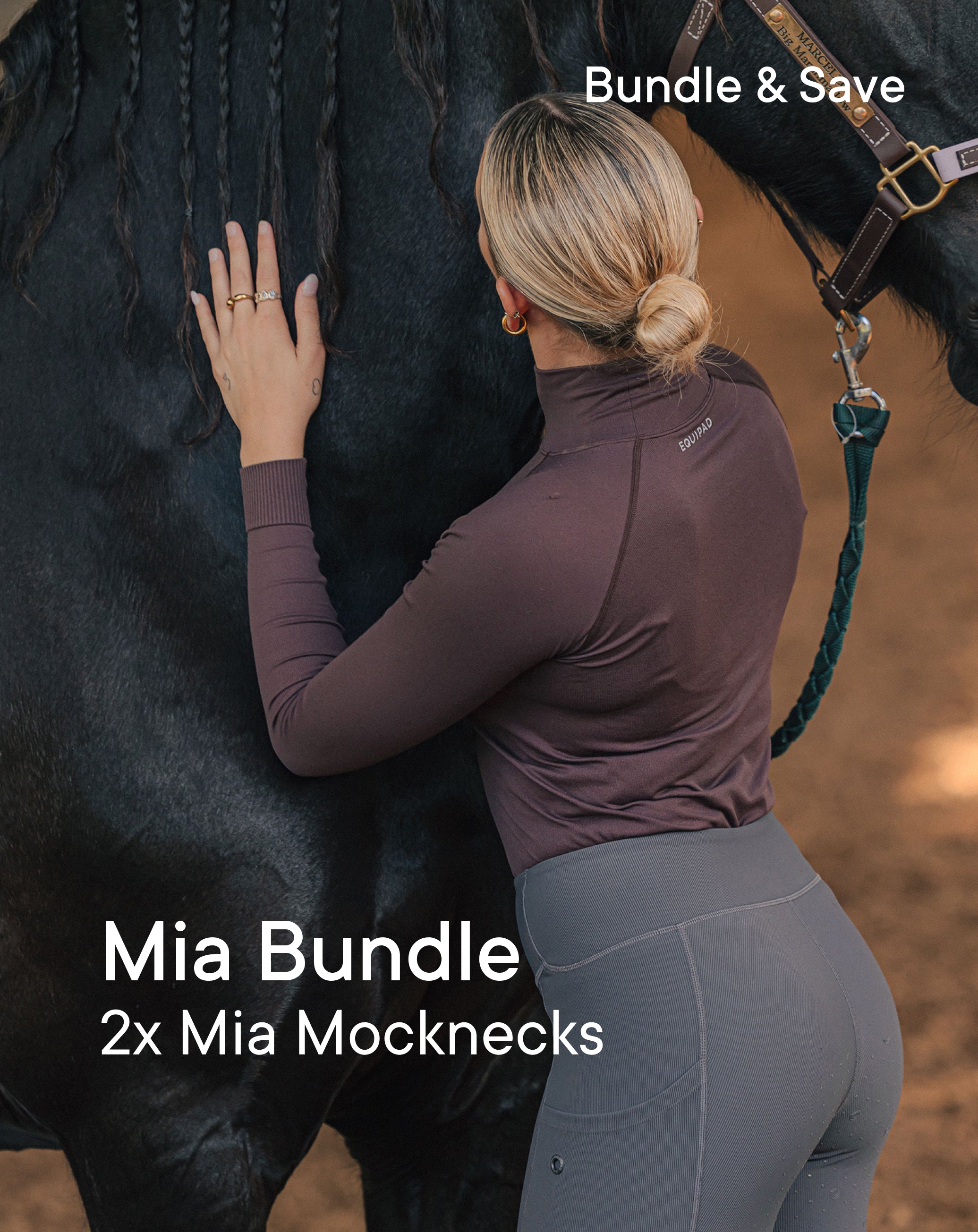 Mia Mockneck Top Bundle (2 Pack)