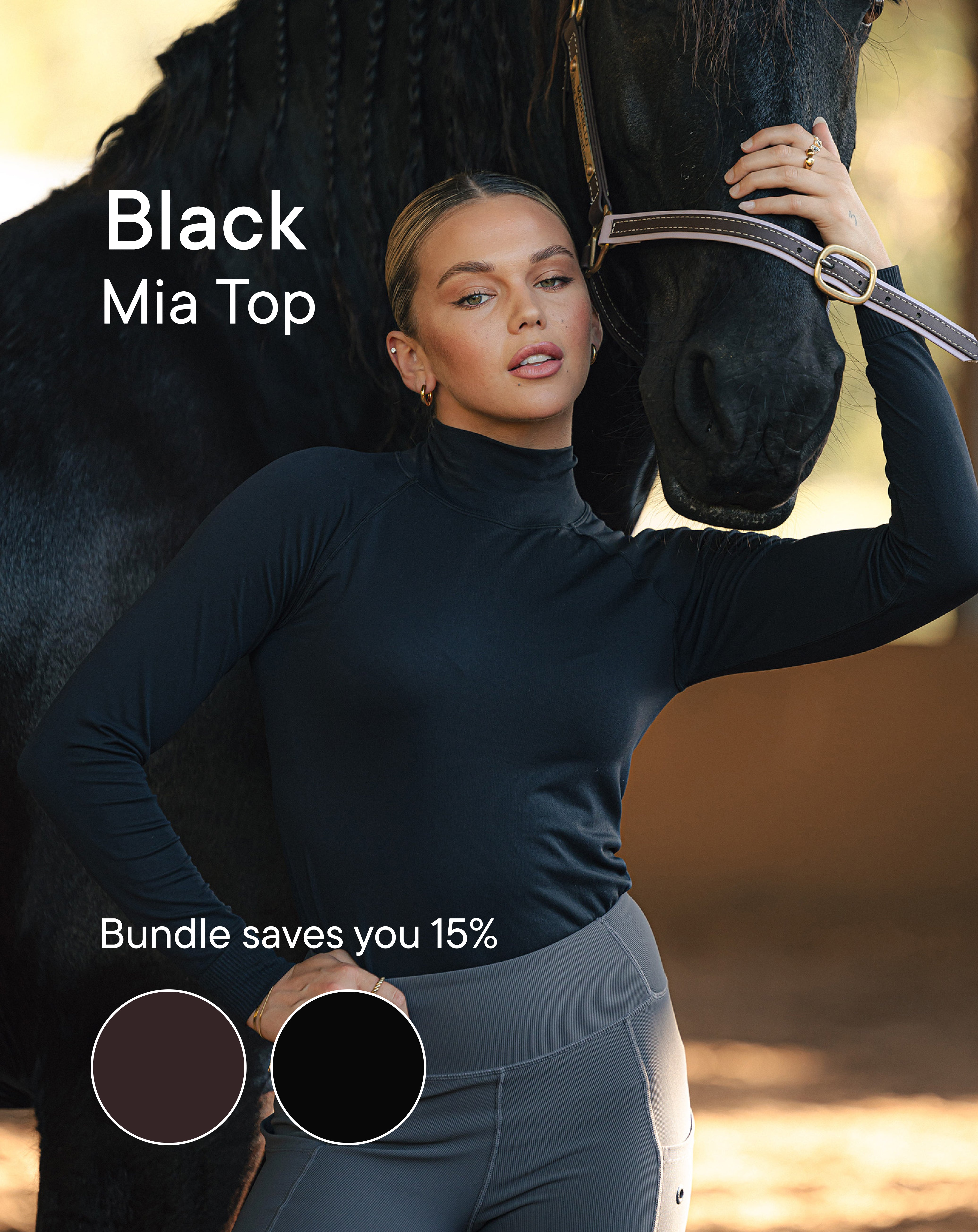 Mia Mockneck Top Bundle (2 Pack)