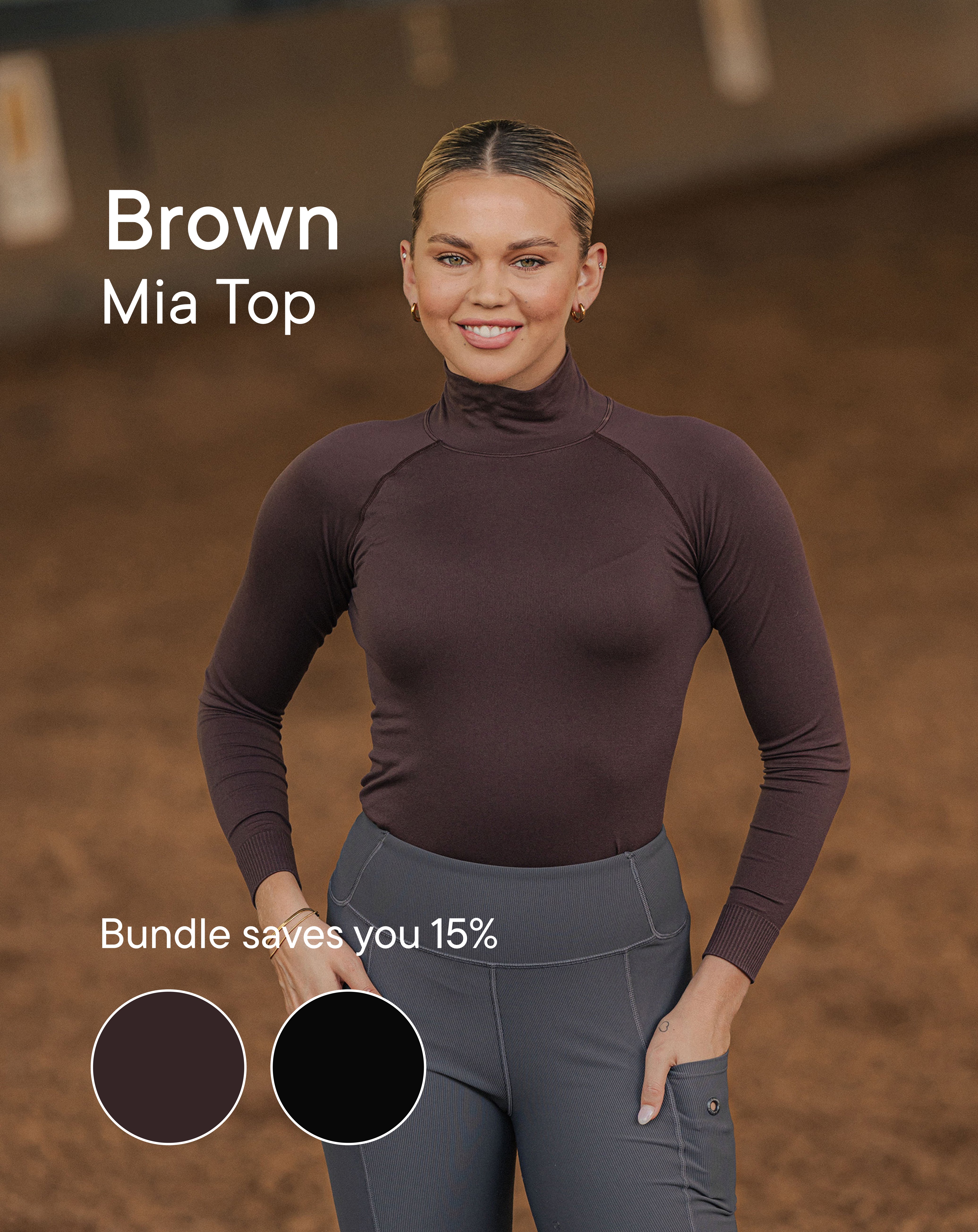 Mia Mockneck Top Bundle (2 Pack)