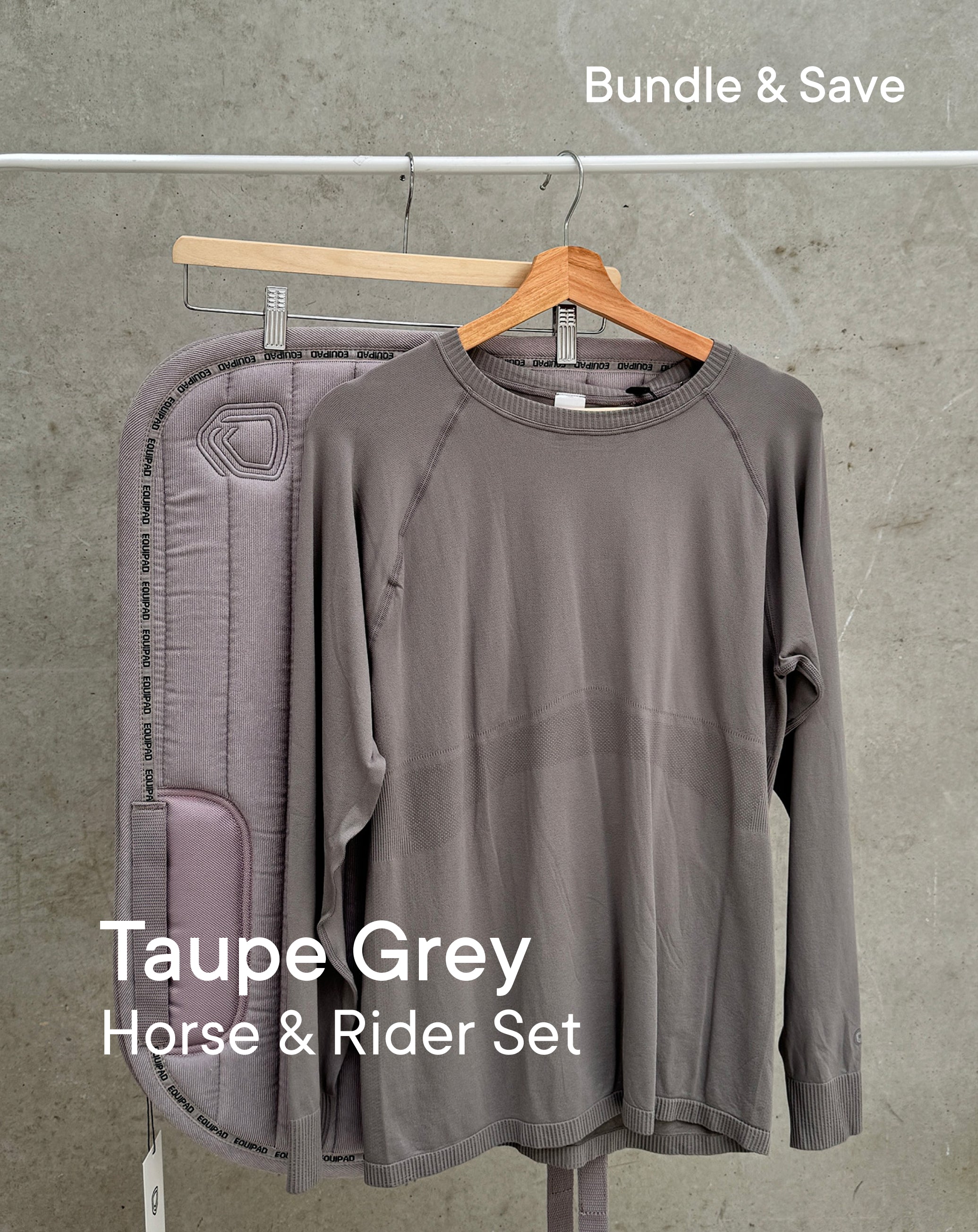 Taupe Light Grey Bundle (Top & Saddle Pad)