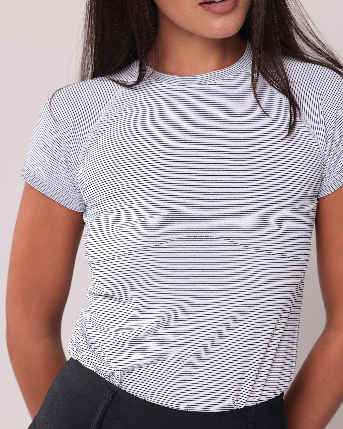 Ela Seamless Short Sleeve - Light Stripe