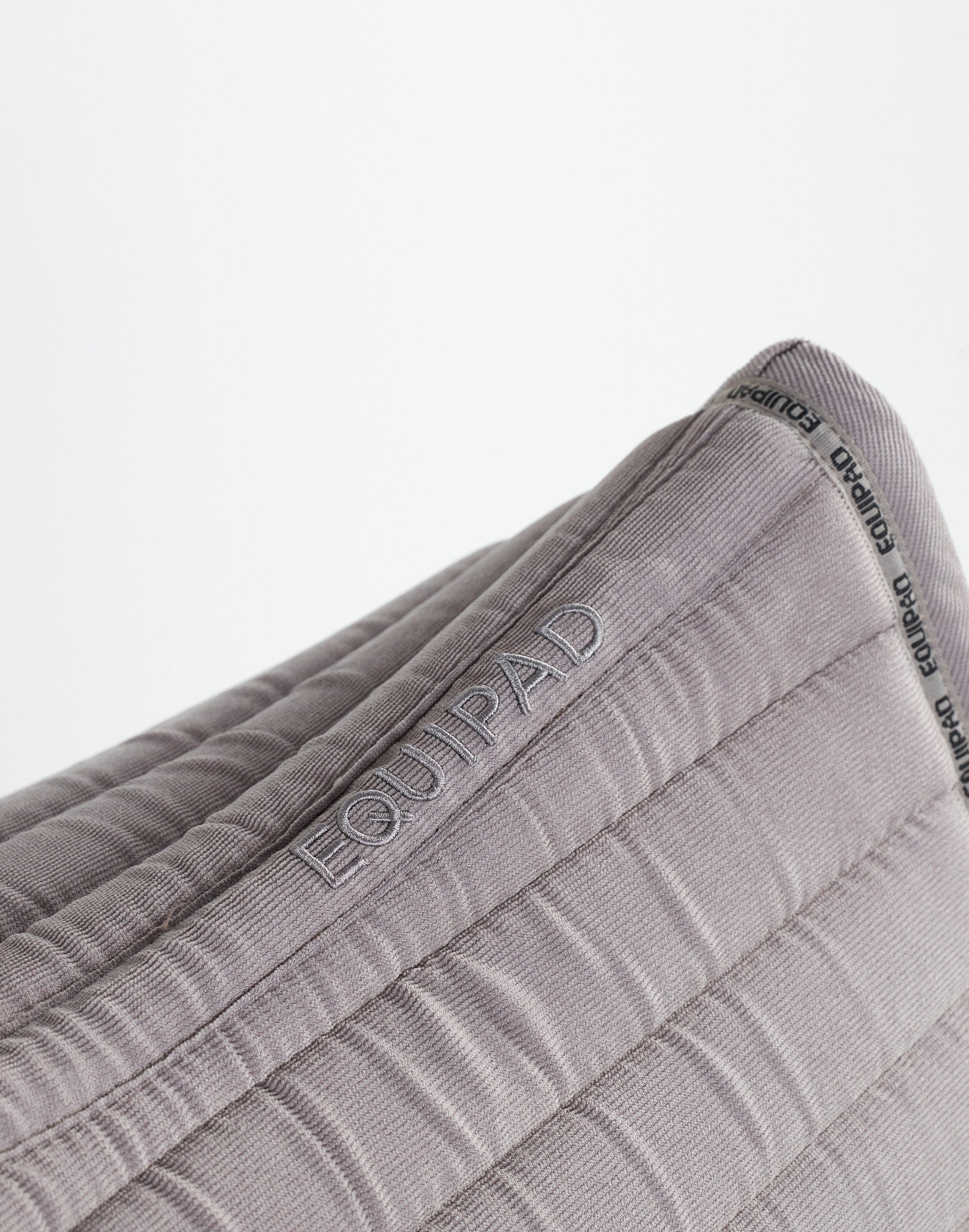 Corduroy Dressage Saddle Pad - Taupe Light Grey