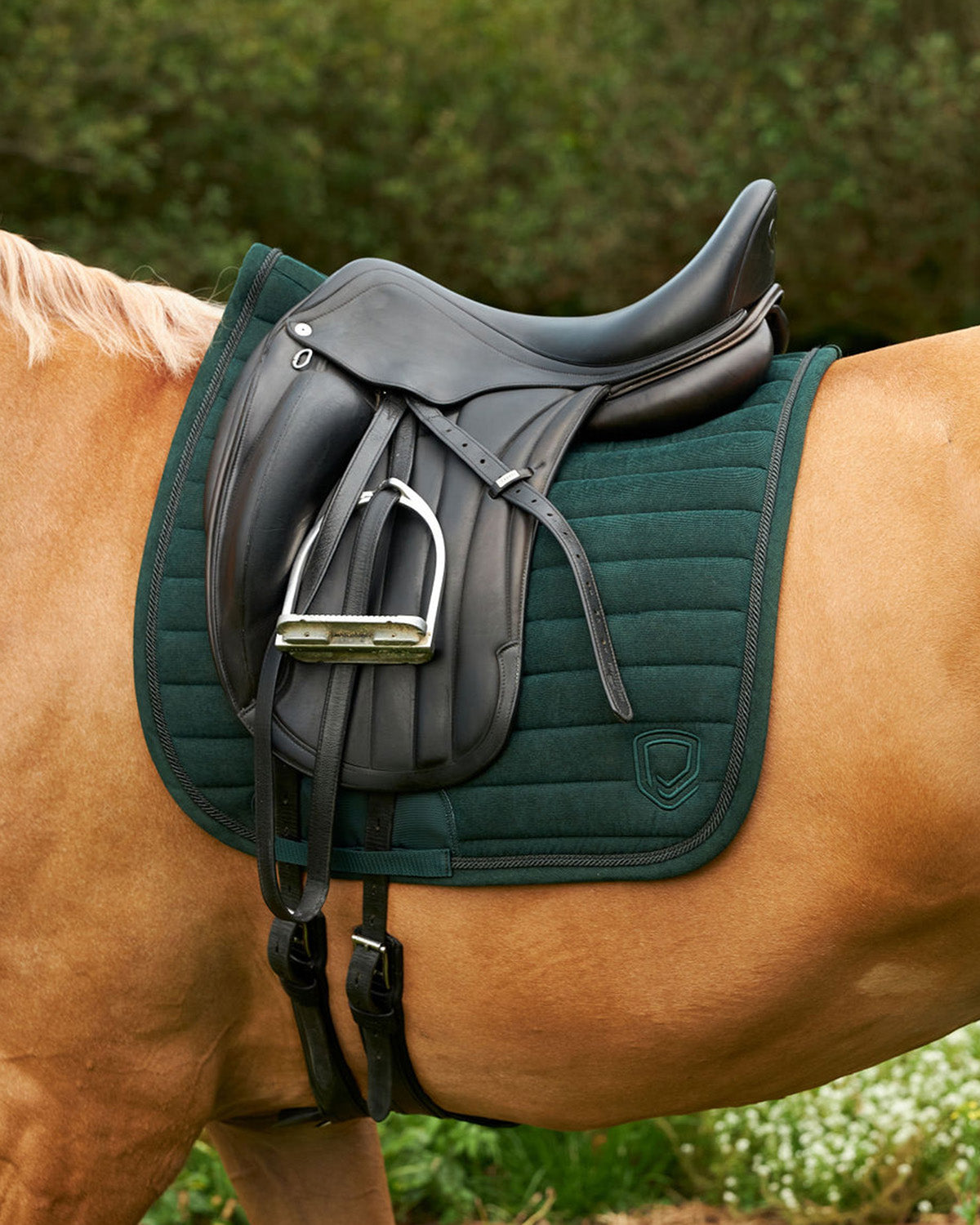 Night Green Corduroy Saddle Pad - Dressage