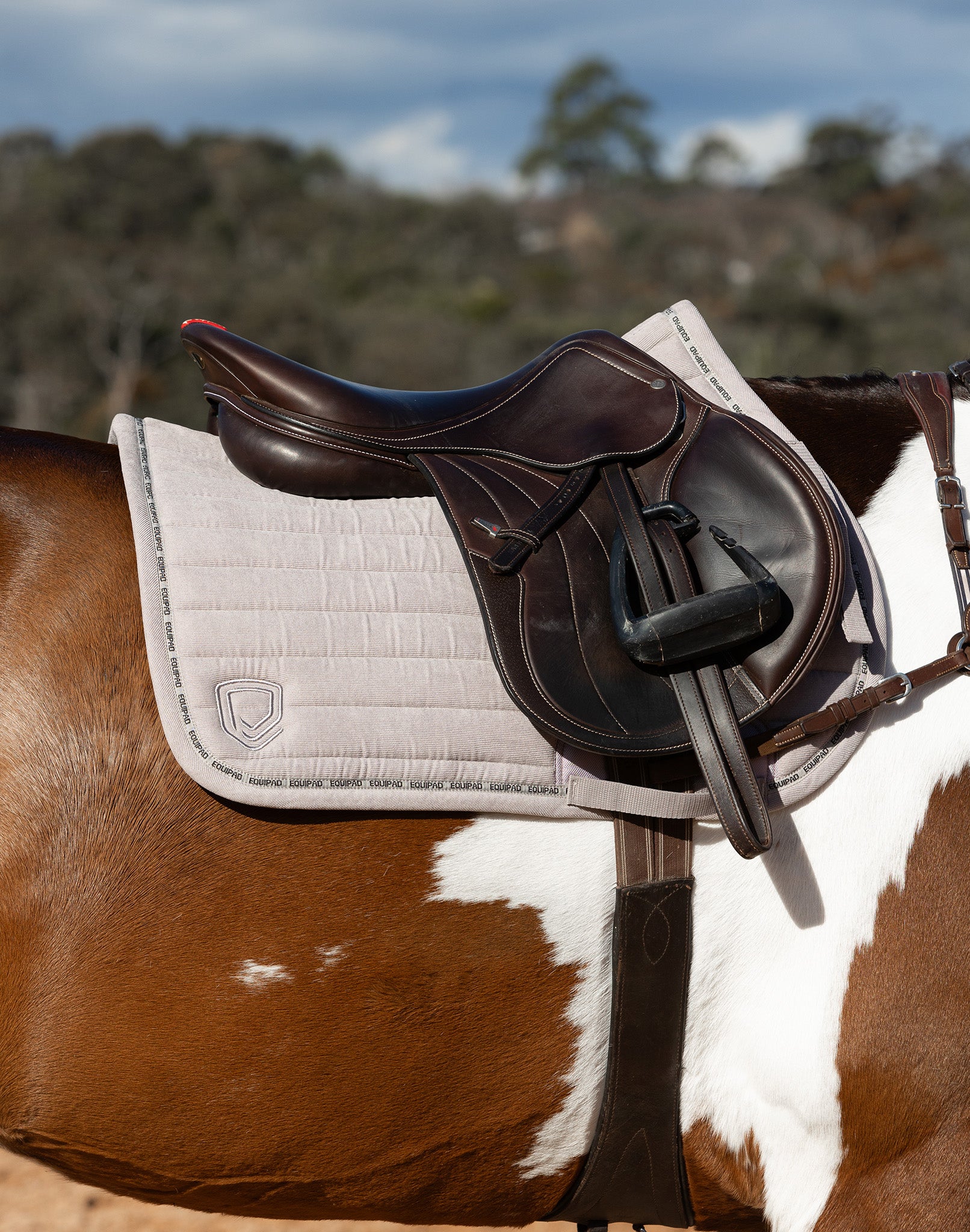 Corduroy Jumping / AP Saddle Pad - Light Grey